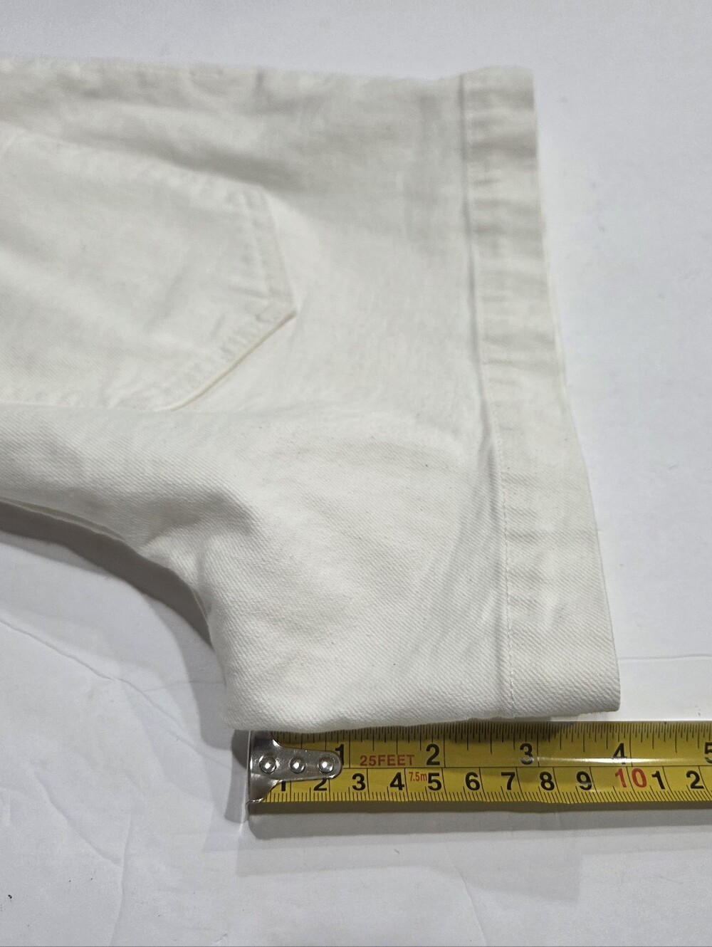 NWT Madewell White High-Waist Shorts Sz.25 White Denim - Picture 6 of 8